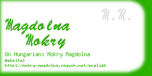 magdolna mokry business card